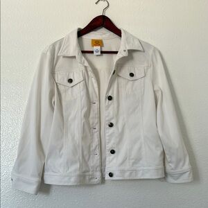 Ruby Rd White Jean Jacket Minimalist Design